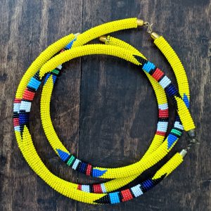 samburu tube necklace yellow